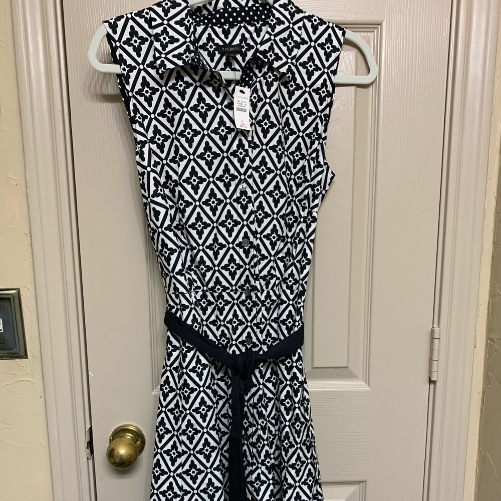 Gorgeous black & white cotton dress